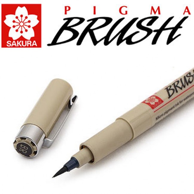 Μαρκαδόρος sakura pigma brush black