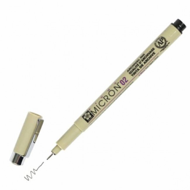 Μαρκαδόρος sakura pigma micron black 02 Μαρκαδόρος sakura pigma micron black 02