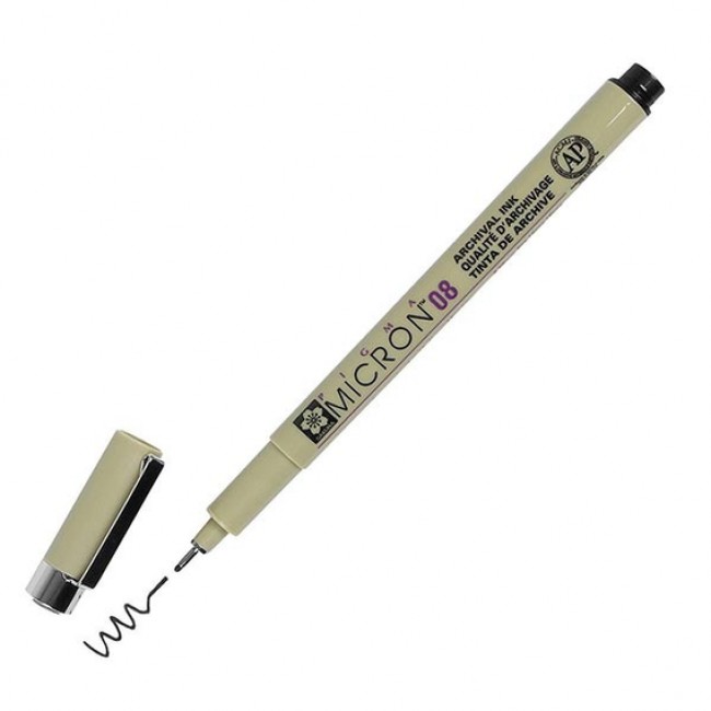 Μαρκαδόρος sakura pigma micron black 08