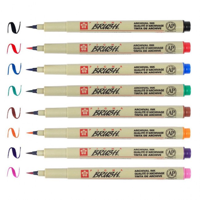 Μαρκαδόρος sakura pigma brush blue