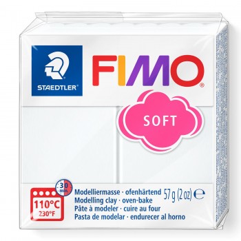 Πολυμερικός Πηλός Fimo Soft, white 0 57gr.