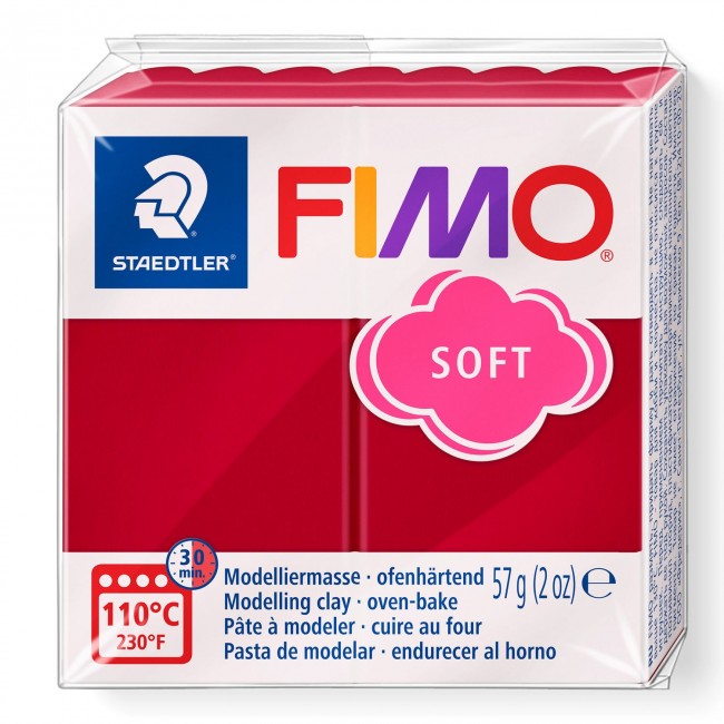 Πολυμερικός Πηλός Fimo Soft, cherry red 26 57gr.