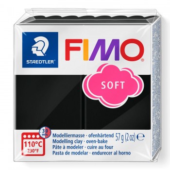 Πολυμερικός Πηλός Fimo Soft, black 9 57gr.