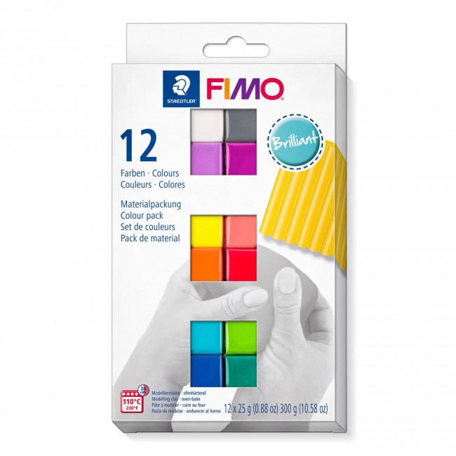 Fimo soft σετ 12 τεμάχια, brilliant