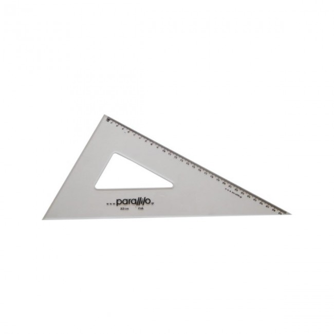 Σκαληνό τρίγωνο 60-90° Parallilo 36cm με πατούρα και αρίθμηση Σκαληνό τρίγωνο 60-90° Parallilo 36cm με πατούρα και αρίθμηση