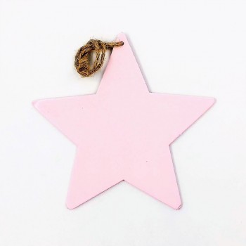 Ξύλινο Αστέρι 12cm, Ροζ