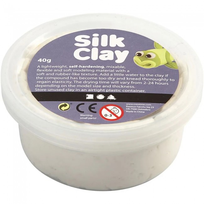 Silk clay, white 40gr Silk clay, white 40gr