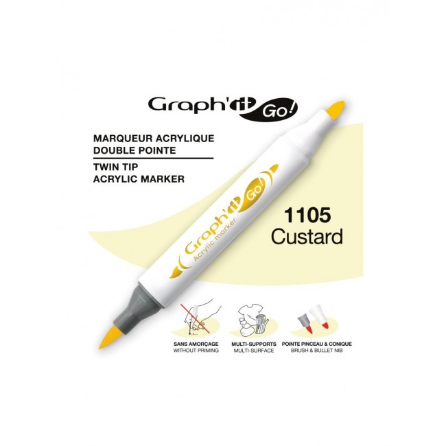Ακρυλικοί μαρκαδόροι με διπλή μύτη Graph'it GO! custard