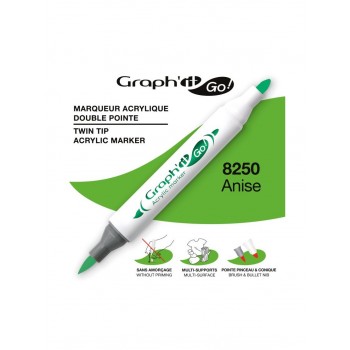 Ακρυλικοί μαρκαδόροι με διπλή μύτη Graph'it GO! anise