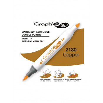 Ακρυλικοί μαρκαδόροι με διπλή μύτη Graph'it GO! copper