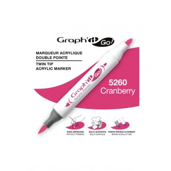 Ακρυλικοί μαρκαδόροι με διπλή μύτη Graph'it GO! cranberry