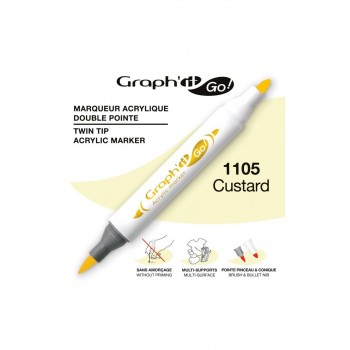 Ακρυλικοί μαρκαδόροι με διπλή μύτη Graph'it GO! custard