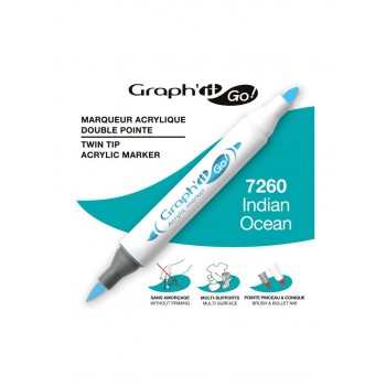 Ακρυλικοί μαρκαδόροι με διπλή μύτη Graph'it GO! indian ocean