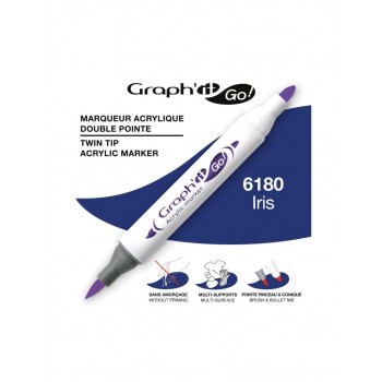 Ακρυλικοί μαρκαδόροι με διπλή μύτη Graph'it GO! iris