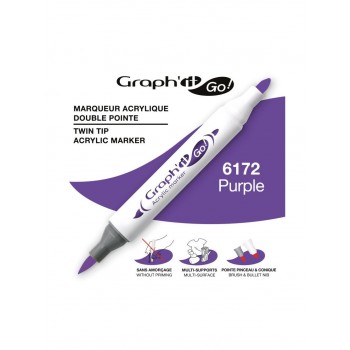 Ακρυλικοί μαρκαδόροι με διπλή μύτη Graph'it GO! purple