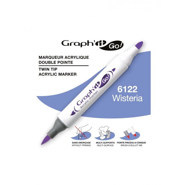 Ακρυλικοί μαρκαδόροι με διπλή μύτη Graph'it GO! wisteria