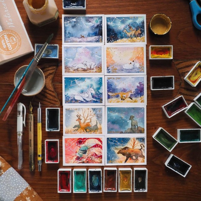 Kuretake Gansai Tambi 12 colours set