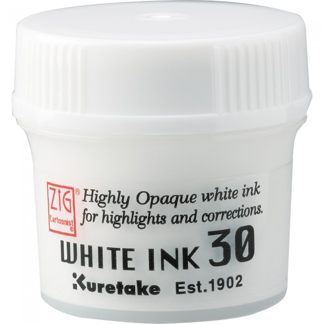 zig cartoοnist white ink 30ml Kuretake