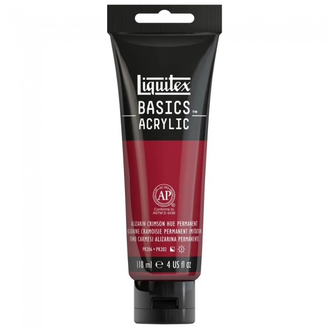 Liquitex basics 118ml acrylic 116 alizarin crimson