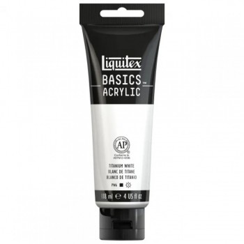 Liquitex basics 118ml acrylic 432 titanium white