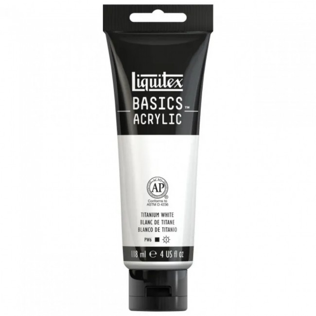 Liquitex basics 118ml acrylic 432 titanium white