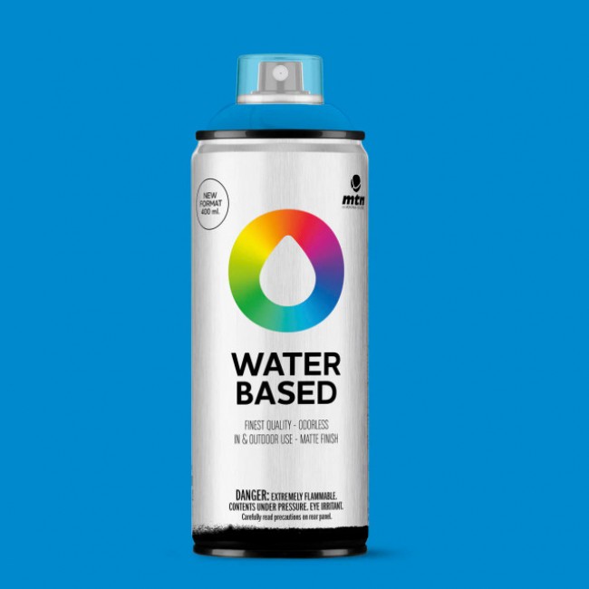 mtn water base spray 400ml, fluorescent blue RV-605