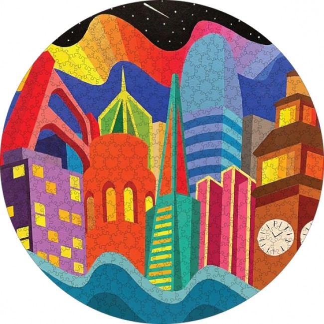 Jordan Herren City Vibes 500-Piece Circular Jigsaw Puzzle