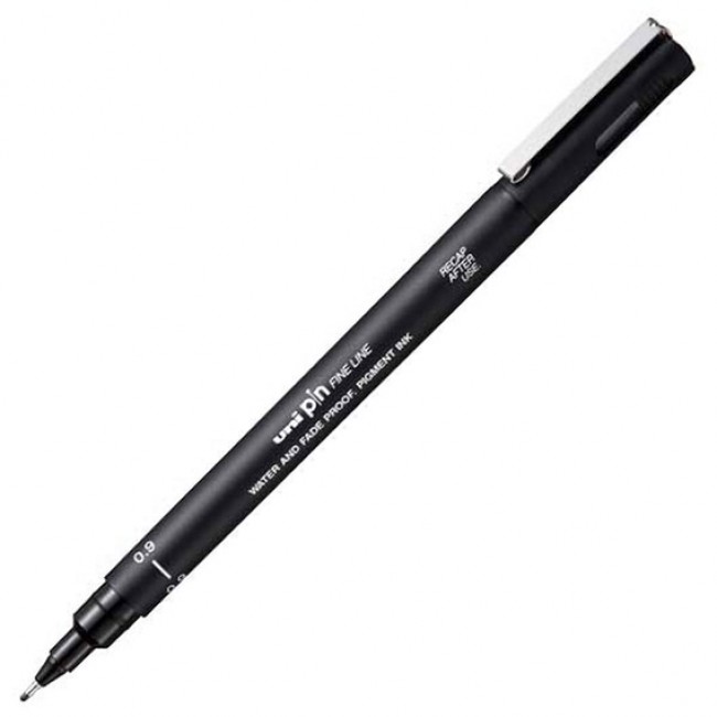 Μαρκαδόρος Uni Pin 0.9 fine line - Black