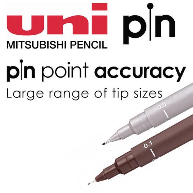 Μαρκαδόρος Uni Pin 0.05 fine line - Black