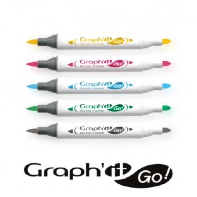 Ακρυλικοί μαρκαδόροι με διπλή μύτη Graph'it GO! melon